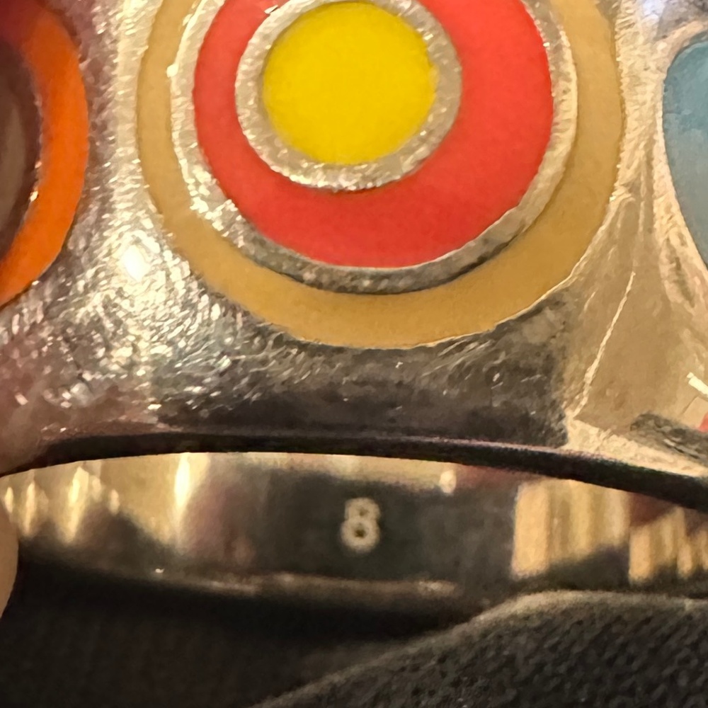 Vintgage Swatch Bijoux Samba stainless ring w/colorful enamel accents SZ 8 - Picture 4 of 9